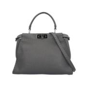 Pre-owned Leather fendi-bags Fendi Vintage , Gray , Dames