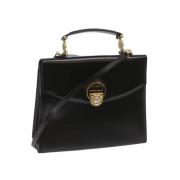 Pre-owned Leather handbags Versace Pre-owned , Black , Dames