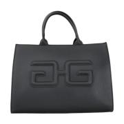 Zwarte Shopper Tas met Gouden Rits Gaëlle Paris , Black , Dames