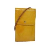 Pre-owned Leather wallets Louis Vuitton Vintage , Yellow , Dames