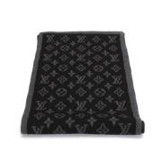 Pre-owned Silk scarves Louis Vuitton Vintage , Black , Dames