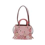 Pre-owned Leather handbags Coach Pre-owned , Pink , Dames