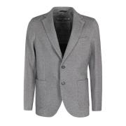 Gestructureerde Jersey Single-Breasted Jas Circolo 1901 , Gray , Heren