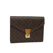 Pre-owned Canvas handbags Louis Vuitton Vintage , Brown , Dames