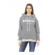 Hoodie met voorlogozak Baldinini , Black , Dames