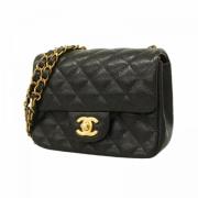 Pre-owned Leather chanel-bags Chanel Vintage , Black , Dames