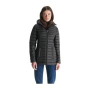 Capuchon Halflange Gewatteerde Jas Jott , Black , Dames