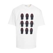 Petali Print Katoenen T-shirt IH NOM UH NIT , White , Heren