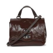 Bruine leren Postina tas Zanellato , Brown , Dames