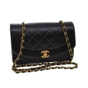 Pre-owned Leather chanel-bags Chanel Vintage , Black , Dames