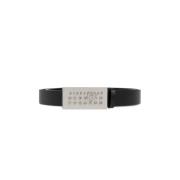 Leren riem MM6 Maison Margiela , Black , Dames