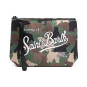 Camouflage Patroon Polsband Tas MC2 Saint Barth , Multicolor , Dames