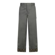 Grijze Broek voor Mannen Burberry , Gray , Heren