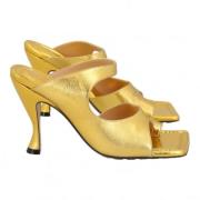 Pre-owned Fabric sandals Bottega Veneta Vintage , Yellow , Dames