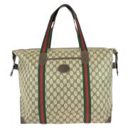 Pre-owned Canvas totes Gucci Vintage , Beige , Heren