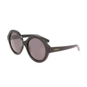 Ronde Acetaat Zonnebril Lanvin , Black , Dames