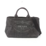 Pre-owned Denim prada-bags Prada Vintage , Gray , Dames