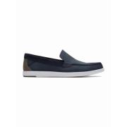 Marineblauwe Instap Mocassin Zomerschoen Clarks , Blue , Heren