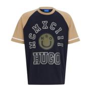 Heren Casual T-shirt Hugo Boss , Blue , Heren