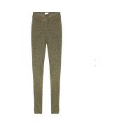 Khaki Geribbelde Gebreide Skinny-Fit Broek Isabel Marant , Green , Dam...