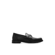 Leren loafers Fendi , Black , Heren