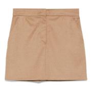 Luxe Kameel Haar Rok Max Mara , Brown , Dames