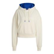 Cropped Hoodie voor vrouwen Hugo Boss , Beige , Dames