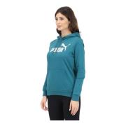 Essentials Logo Hoodie Groen Vrouwen Puma , Blue , Dames