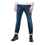 Donkerblauwe Denim Jeans Replay , Blue , Heren