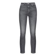 Vintage Skinny Jeans Love Birds Geborduurd Pinko , Gray , Dames