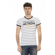 Casual T-shirt met korte mouwen Trussardi , White , Heren