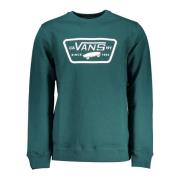 Groene hoodie met print en logo Vans , Green , Heren