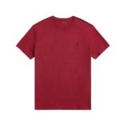 Rode Ronde Hals T-Shirt Ralph Lauren , Red , Heren