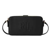 Zwarte Medium Crossbody Portemonnee Tas Ralph Lauren , Black , Dames