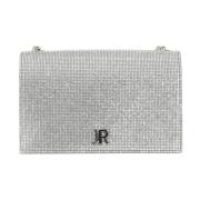 Zilveren Schoudertas met Strass Detail Richmond , Gray , Dames