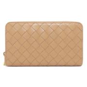 Pre-owned Leather wallets Bottega Veneta Vintage , Beige , Dames