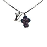 Pre-owned Platinum necklaces Louis Vuitton Vintage , Gray , Dames