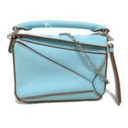 Pre-owned Leather shoulder-bags Loewe Pre-owned , Blue , Dames