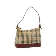 Pre-owned Canvas shoulder-bags Burberry Vintage , Beige , Dames