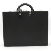 Pre-owned Leather briefcases Louis Vuitton Vintage , Black , Dames