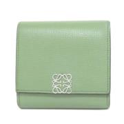 Pre-owned Leather wallets Loewe Pre-owned , Green , Dames