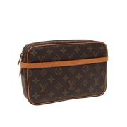 Pre-owned Canvas clutches Louis Vuitton Vintage , Brown , Dames