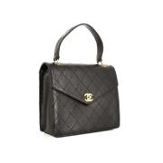 Pre-owned Leather handbags Chanel Vintage , Black , Dames