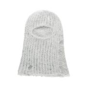 Pluizige Mohair Bivakmuts Licht Grijs Heliot Emil , Gray , Unisex