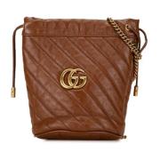 Pre-owned Leather crossbody-bags Gucci Vintage , Brown , Dames