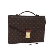 Pre-owned Canvas briefcases Louis Vuitton Vintage , Brown , Dames