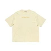 Vervaagd Logo T-shirt Acne Studios , Yellow , Heren