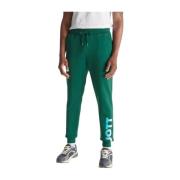 Groene Katoenen Joggers - Bedrukt Logo Jott , Green , Heren