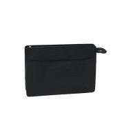 Pre-owned Leather clutches Louis Vuitton Vintage , Black , Dames