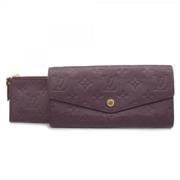 Pre-owned Leather wallets Louis Vuitton Vintage , Purple , Dames